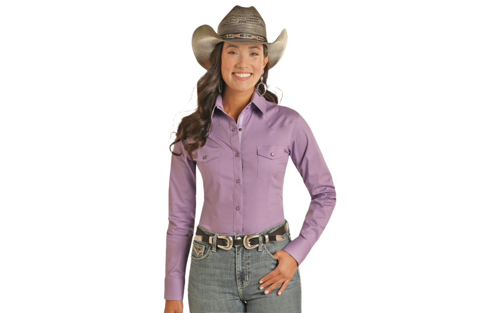 Womens PS Solid Lilac Snap