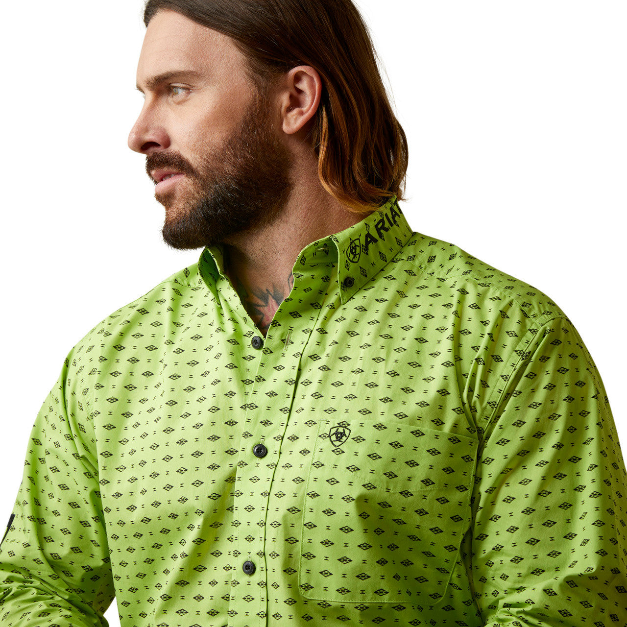 Ariat Team Logo Lime/Black Shirt
