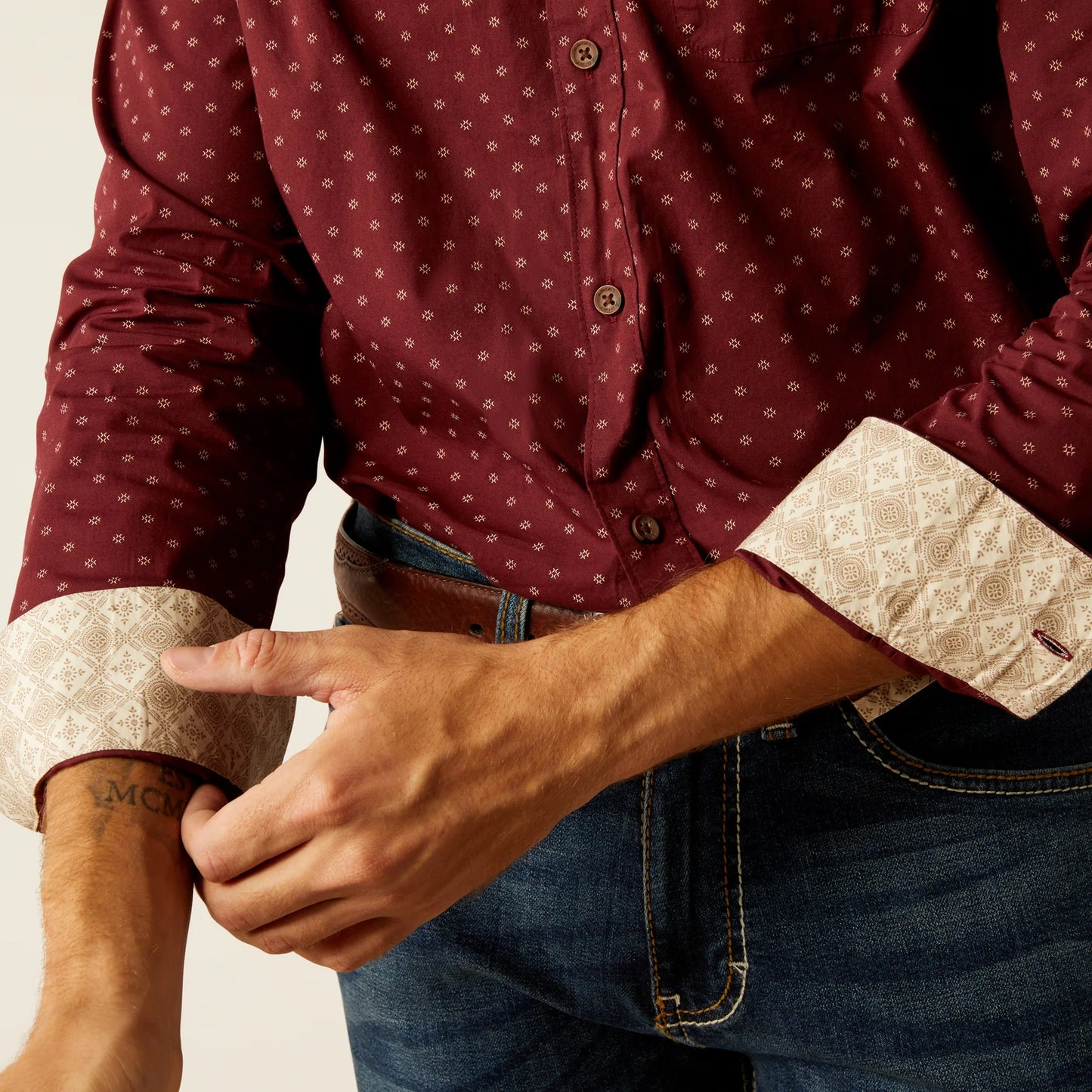Ariat Modern Fit Burgundy Shirt