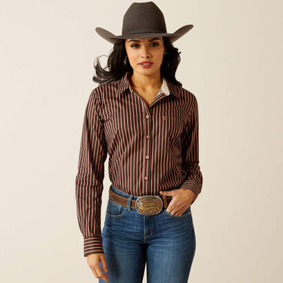 Brown/pink Stripe Buttondown Shirt