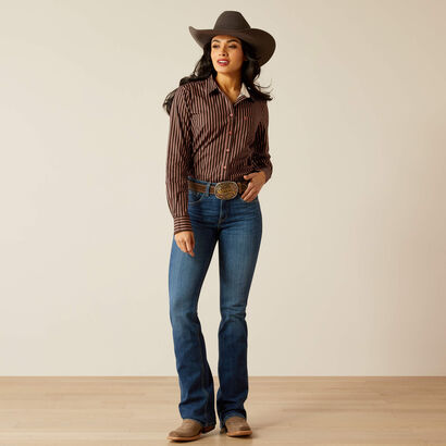 Brown/pink Stripe Buttondown Shirt
