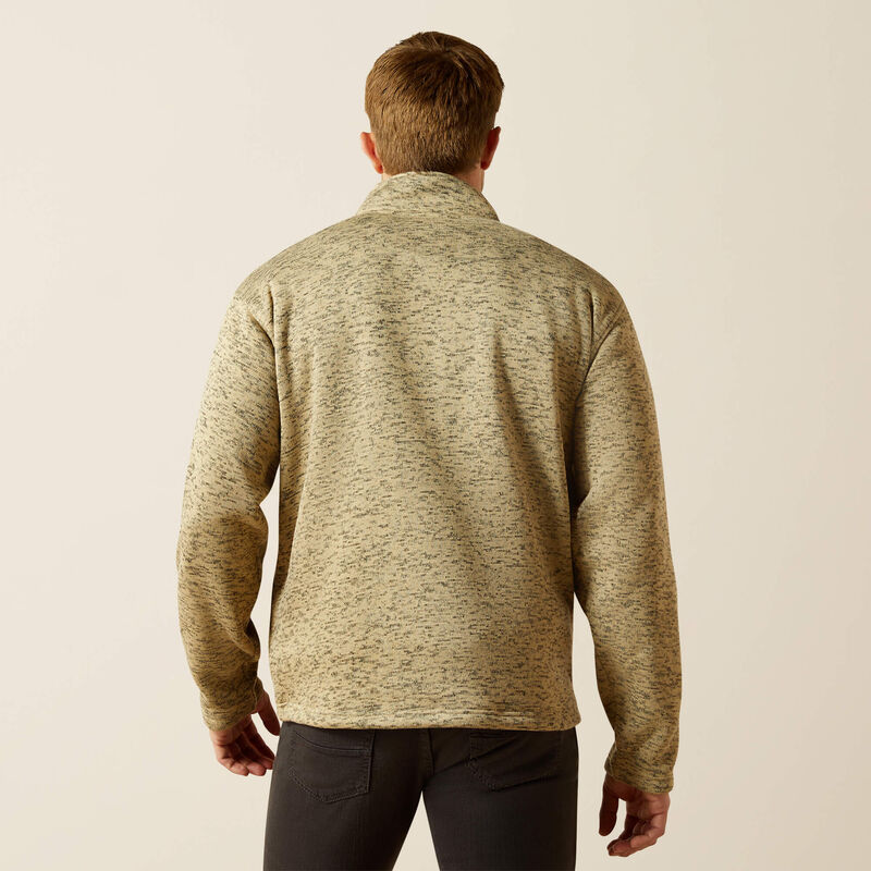 Mens Ariat Caldwell Heathered 1/4 Button Sweater
