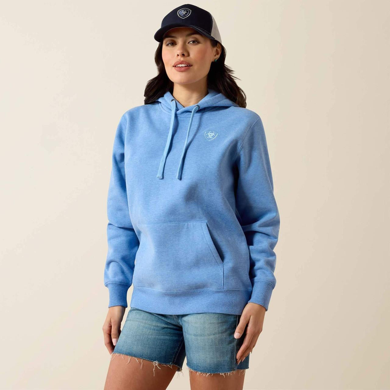 Ariat Womens Logo Hood 2.0 Ultramarine Heather