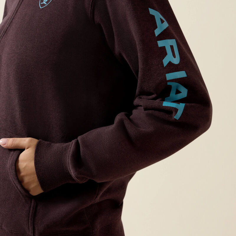 Ariat Womens 1/2 Zip Plum Heather Logo Sweatshirt