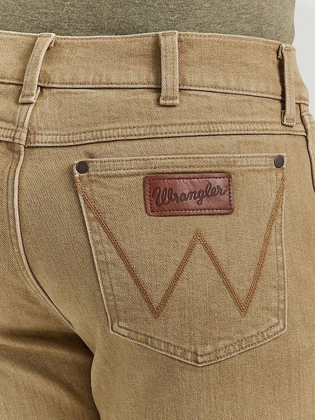 Mens Wrangler Retro Slim Straight Tan Jean