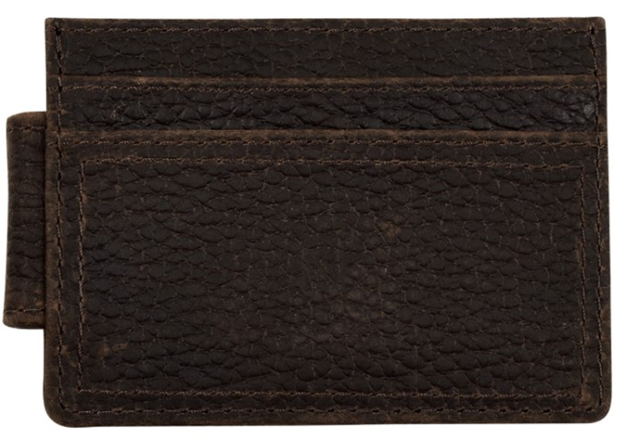 Justin Dark brown pebbled leather wallets