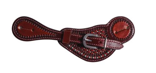 PC Buckaroo Basket Weave Spur Straps