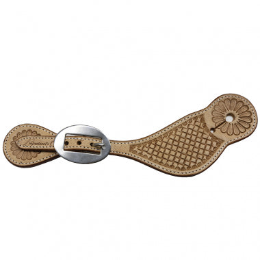 PC Roughout Basket Weave Spur Strap