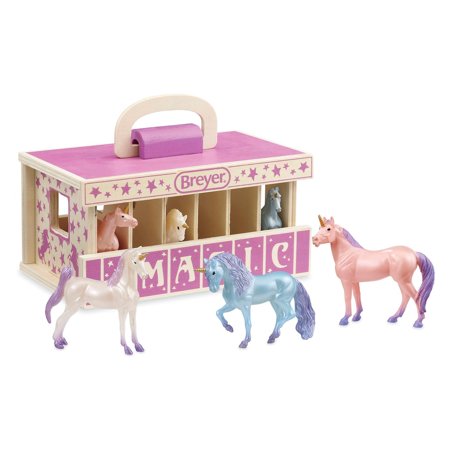 Unicorn Wooden Stable Playset