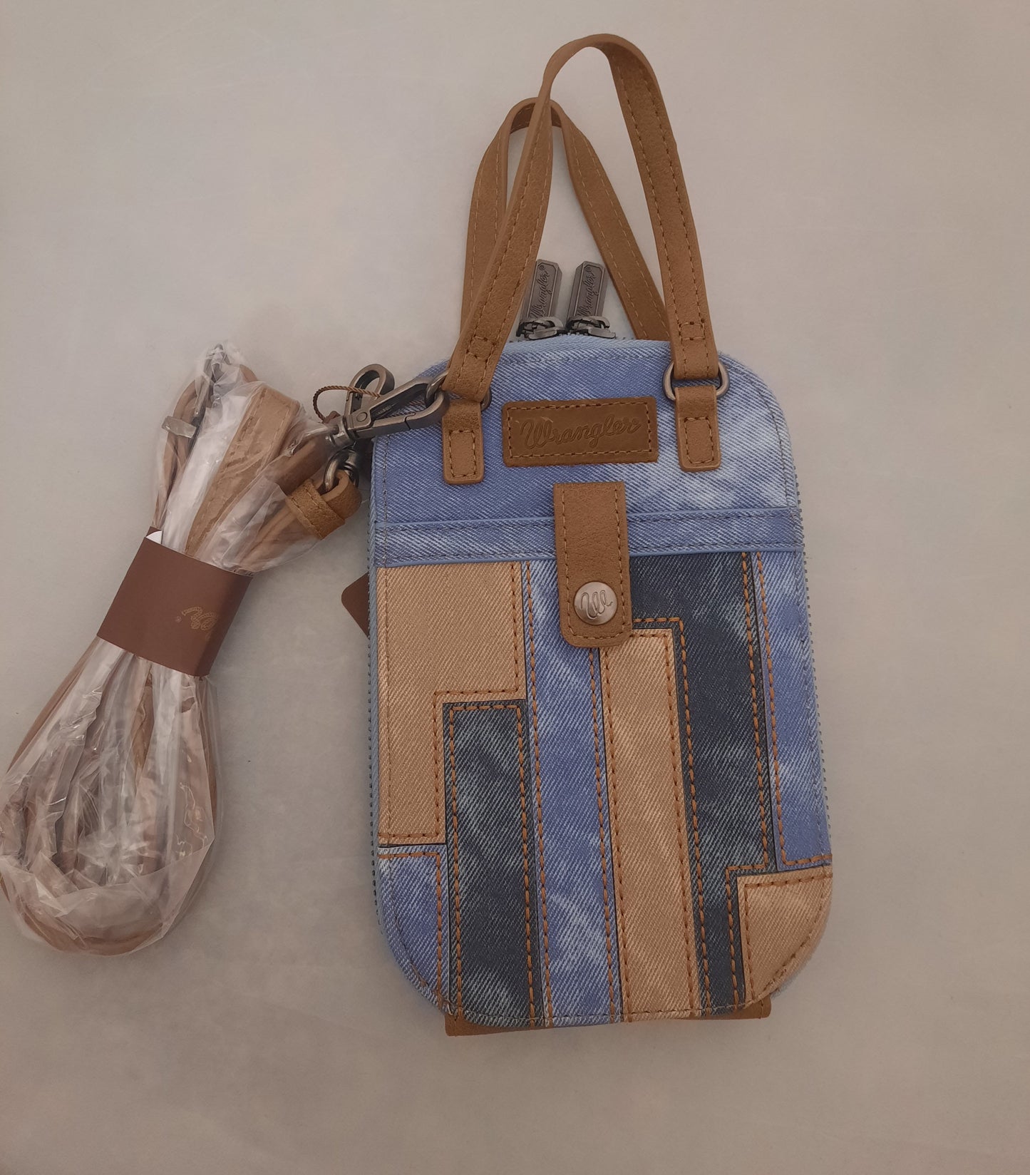 Patchwork Crossbody Wallet