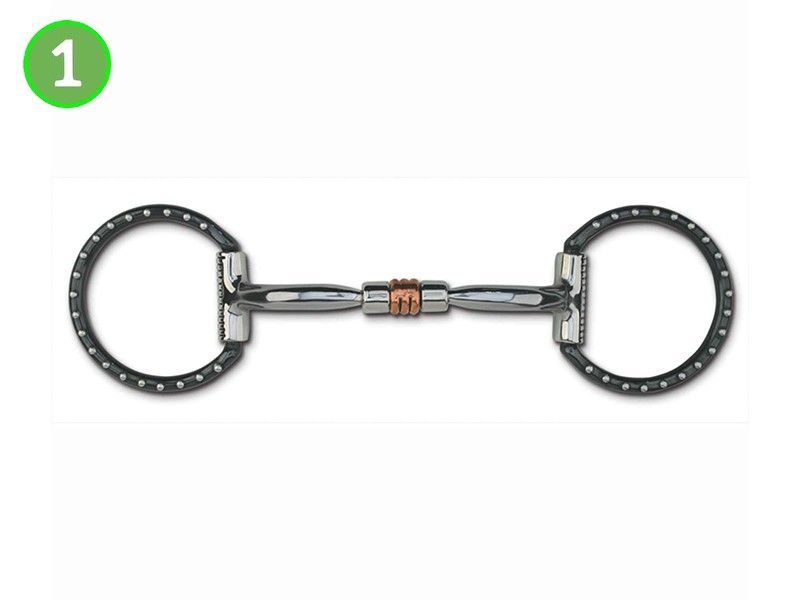 Myler Black Steel Comfort Snaffle Copper Roller