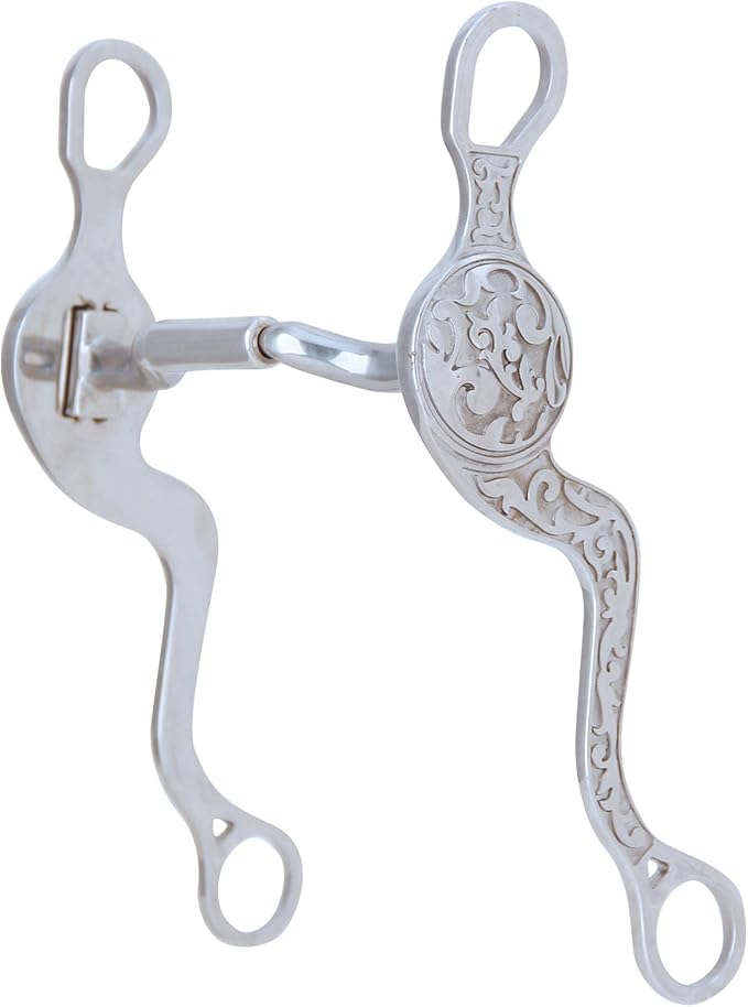 Myler Embossed Shank Forward Tilt Port Bit 5in