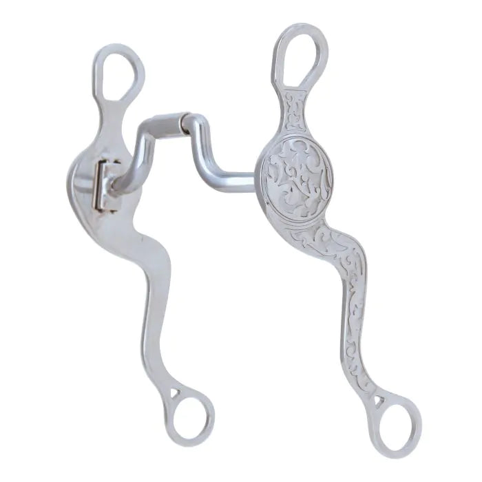 Myler Embossed Seven Shank with Sweet Iron Narrow Medium Ported Barrel