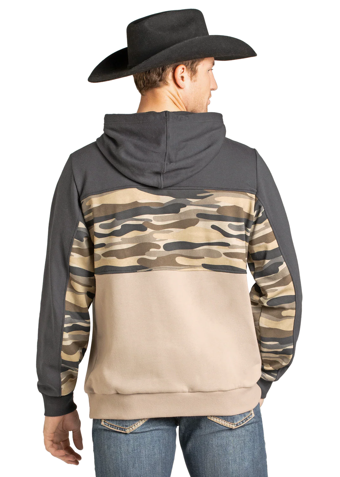 Mens Rock&Roll Denim Camo Sweatshirt