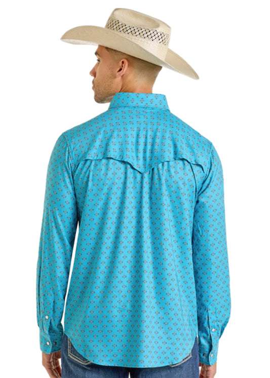 Mens Rock&Roll Turquoise Tek Snap