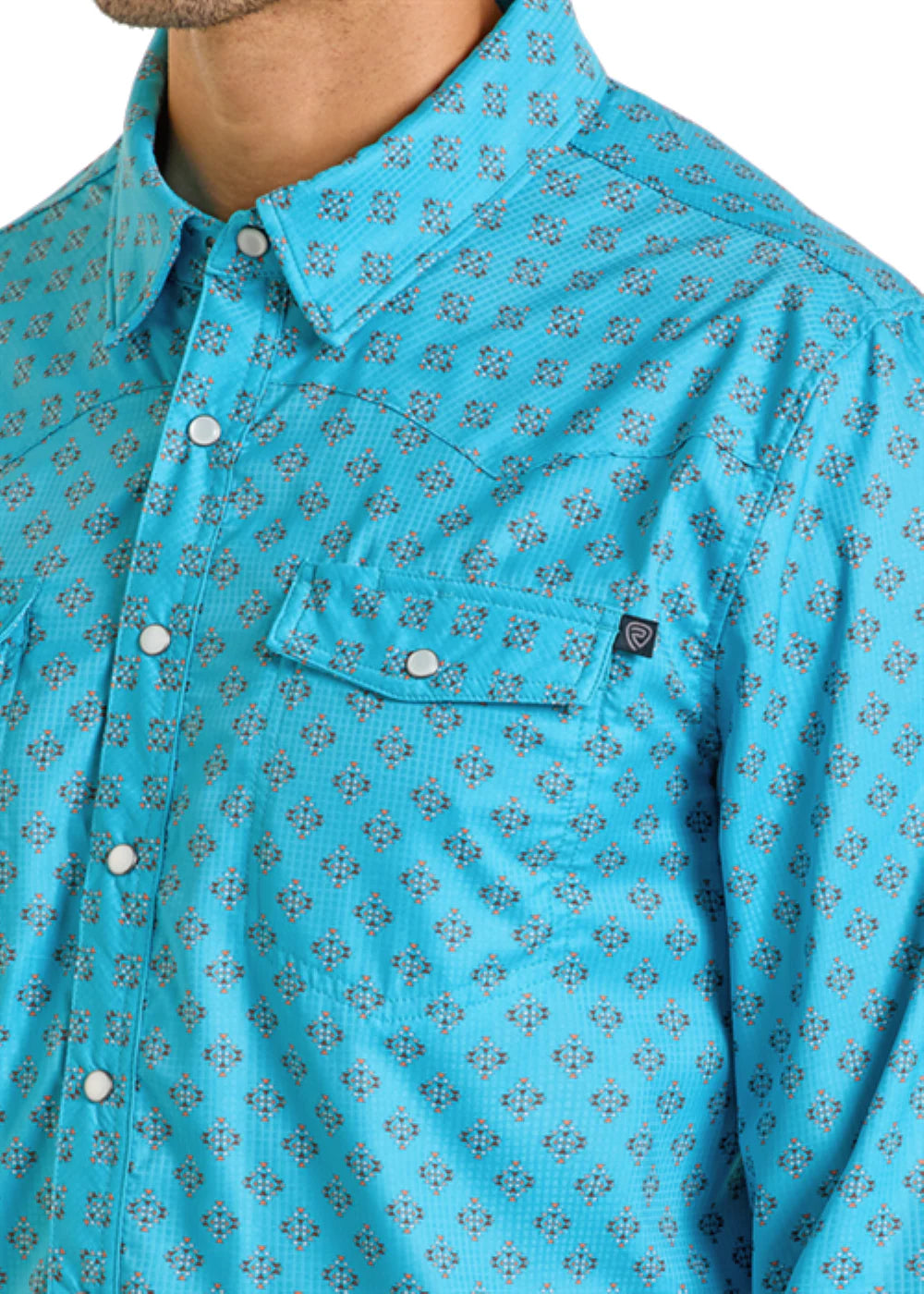 Mens Rock&Roll Turquoise Tek Snap