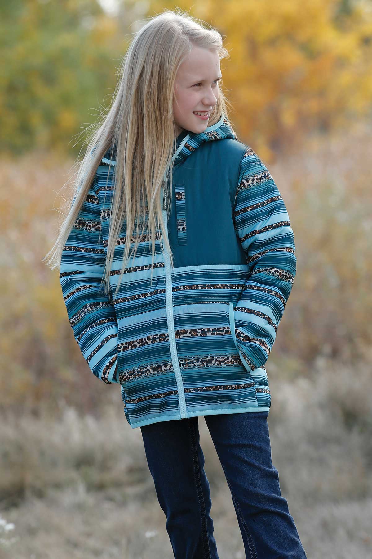 Turquoise Cheetah Stripe Jacket