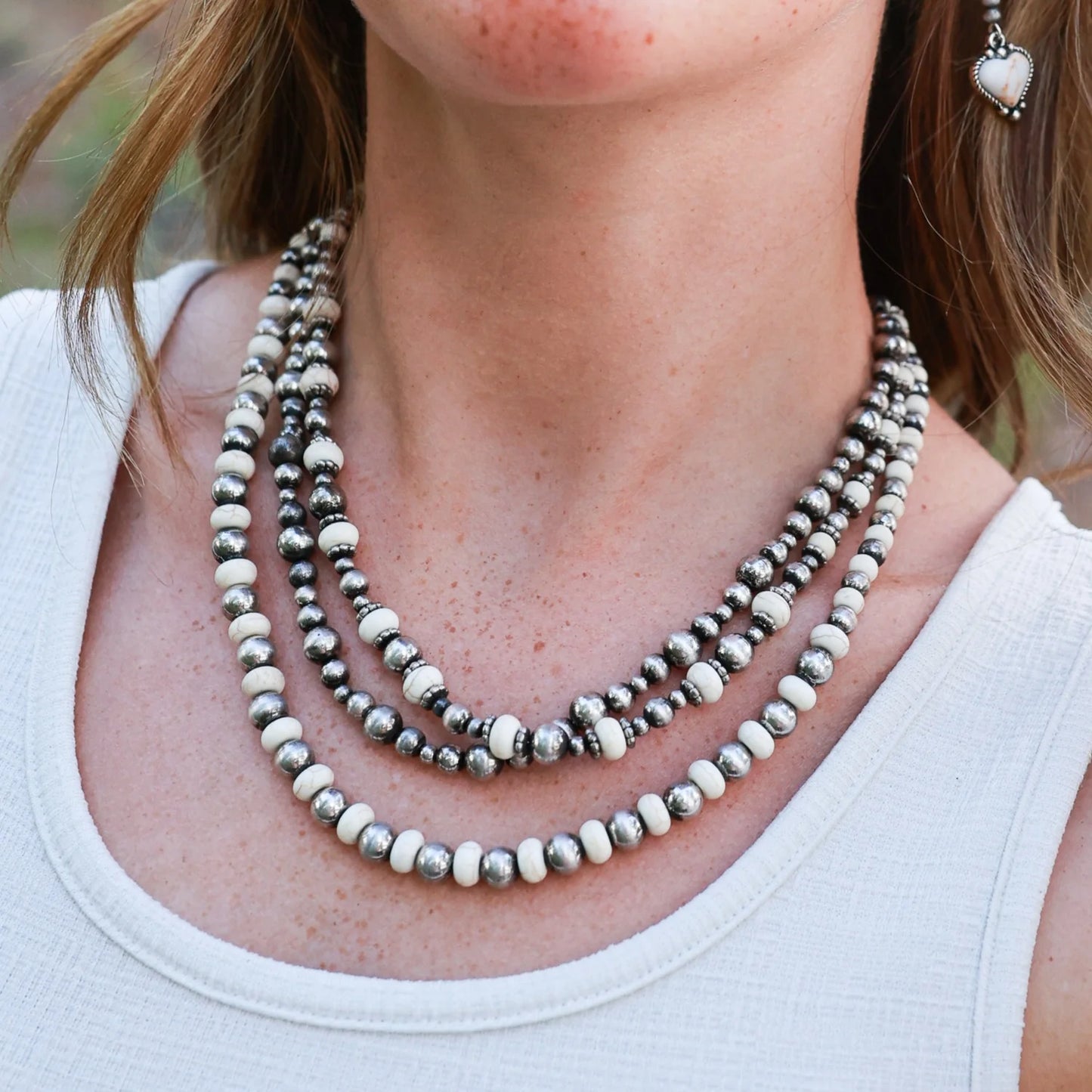 Beaded Triple Necklace Set