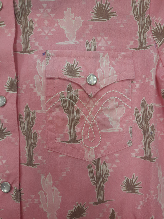 Girls Pink Cactus Snap