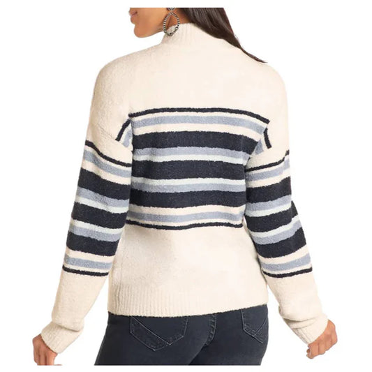 Boucle Blue/White Sweater