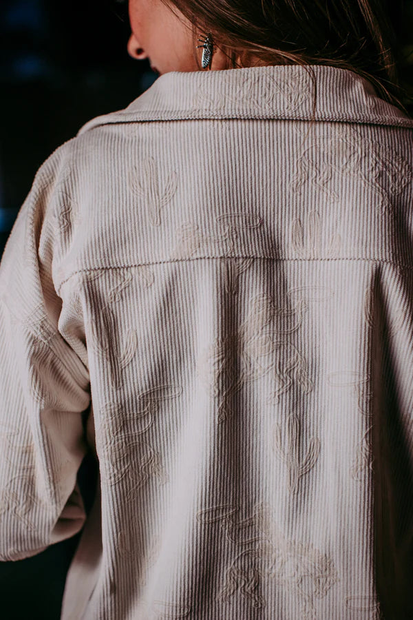 Cream embossed Shackett