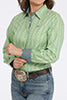 Womens Green/Blue Print Shirt