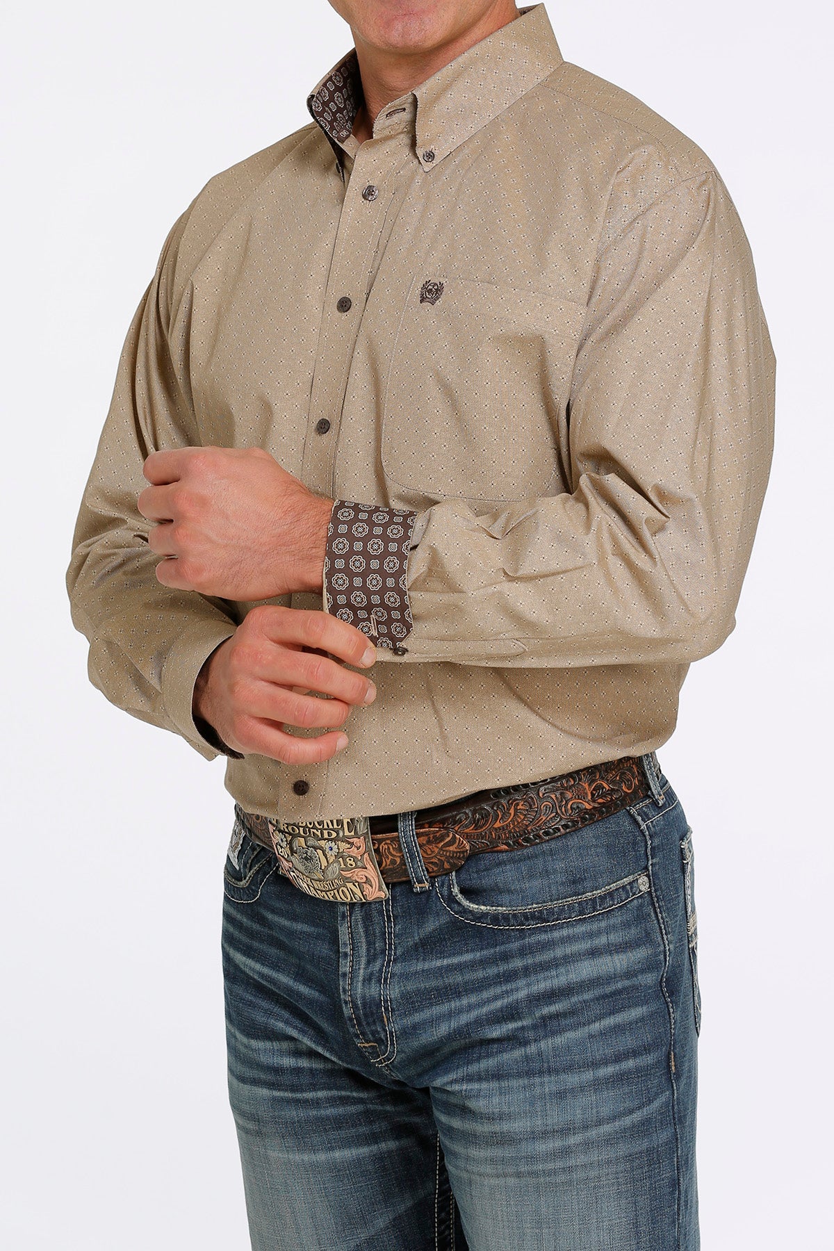 Mens Cinch Khaki Shirt