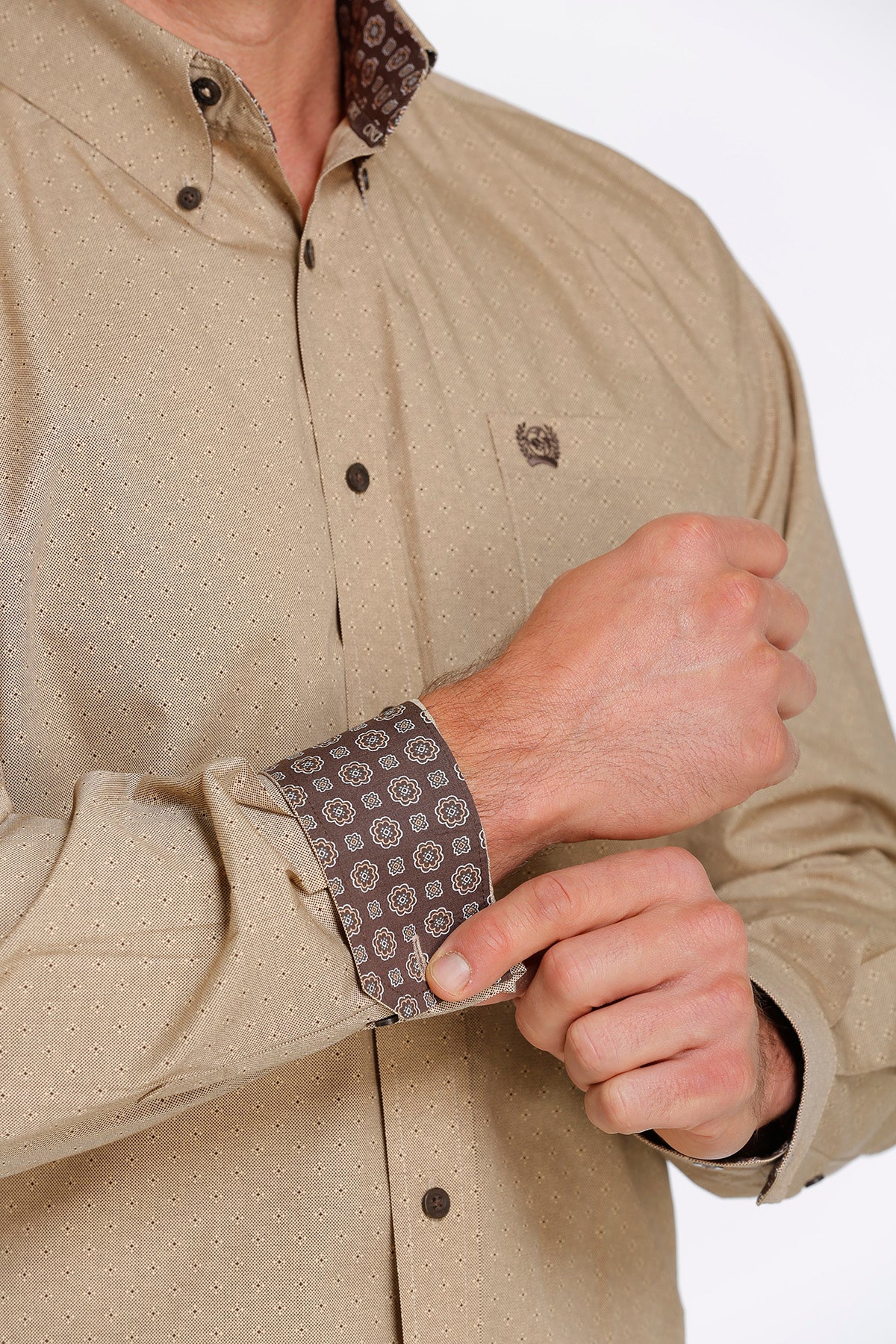 Mens Cinch Khaki Shirt