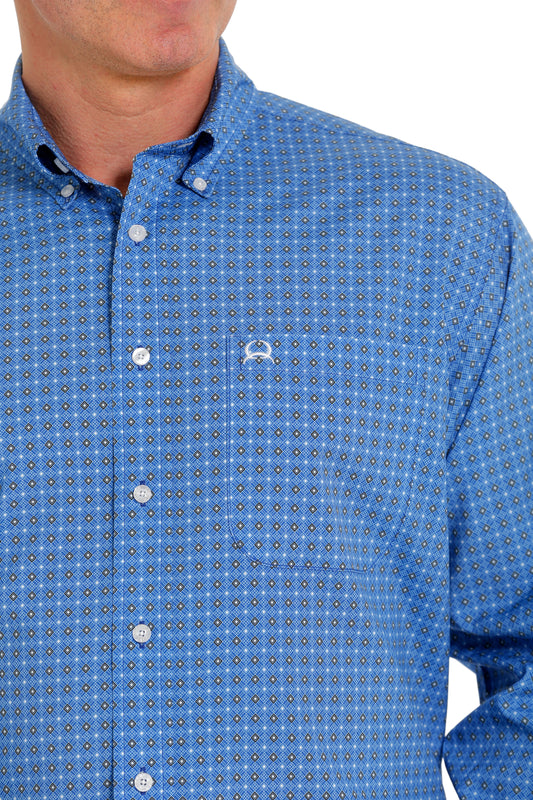 Mens Cinch Blue Arenaflex Shirt
