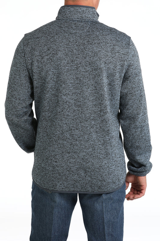 Blue Contrast Trim 3/4 Snap Fleece