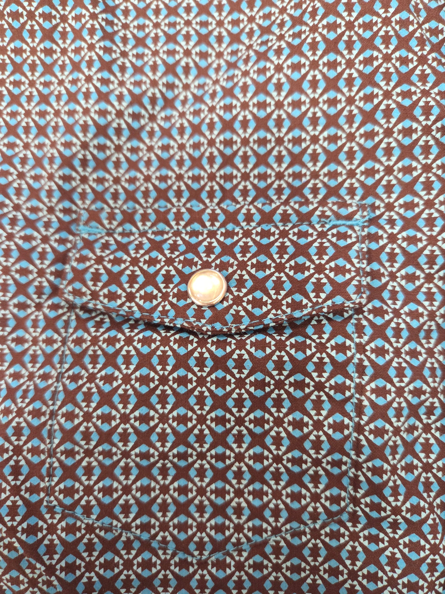 Boys Panhandle Slim Turquoise/Navy Snap Western Shirt