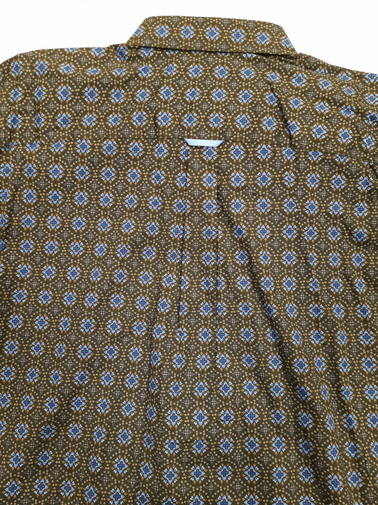 Mens Panhandle Tuff Cooper Brown/Blue Shirt