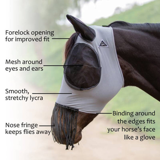 PC Nose Fringe Fly Mask