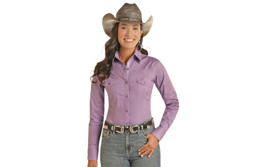 Womens PS Solid Lilac Snap