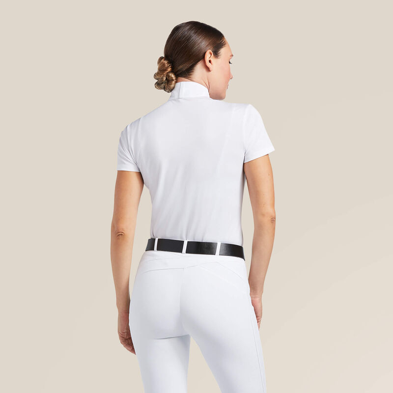 Womens Ariat Aptos White Short Sleeve Hunt Show Shirt