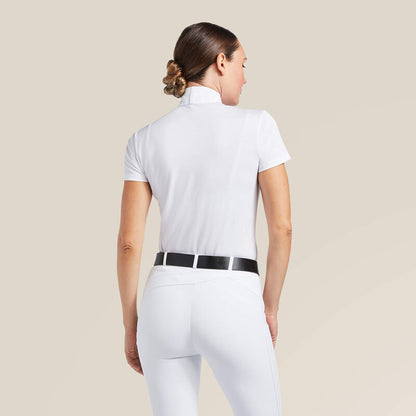 Womens Ariat Aptos White Short Sleeve Hunt Show Shirt