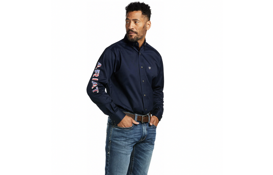 Ariat Navy RWB Team Logo Shirt