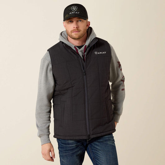 Mens Ariat Crius Insulated Vest Black Phantom
