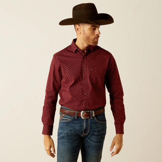 Ariat Modern Fit Burgundy Shirt