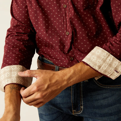 Ariat Modern Fit Burgundy Shirt