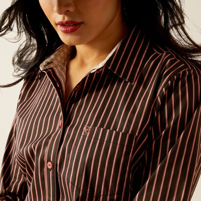 Brown/pink Stripe Buttondown Shirt