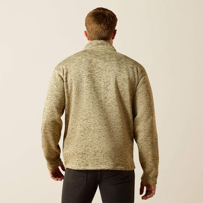 Mens Ariat Caldwell Heathered 1/4 Button Sweater