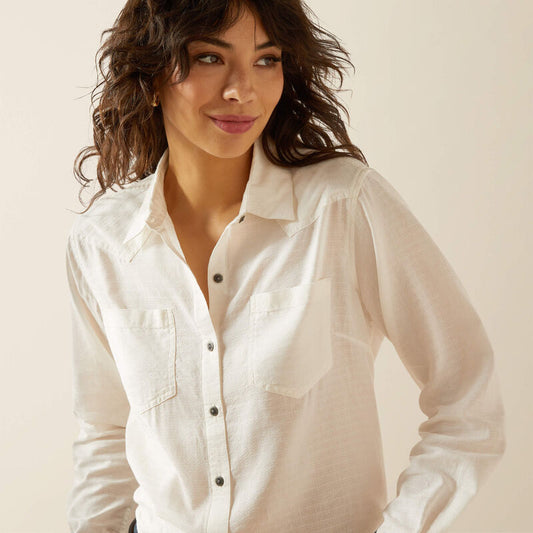 Ariat Womens Cloud Dancer Dobby Buttondown Shirt