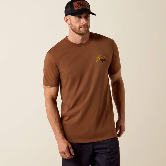 Mens Ariat BBQ Smoke T-shirt