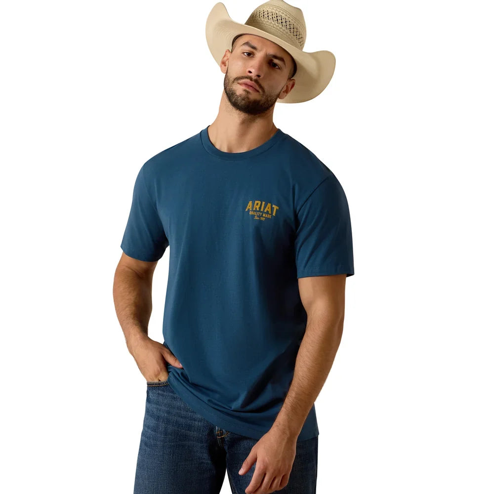 Mens Ariat Quality Wood States Tee Shirt
