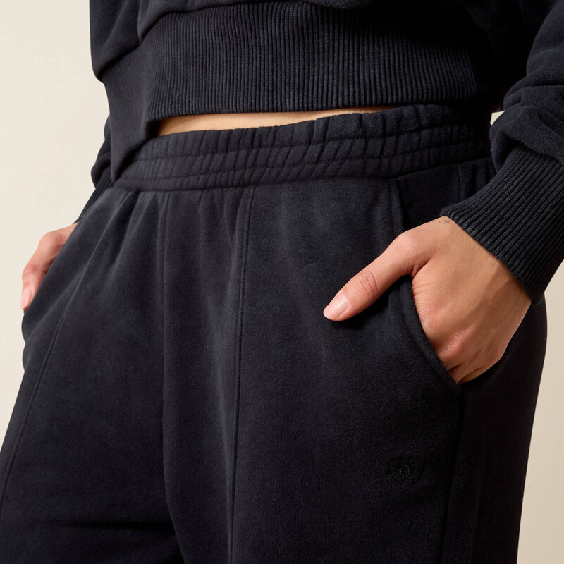 Womens Ariat Compass Collection Black Wide Leg Sweat Pant