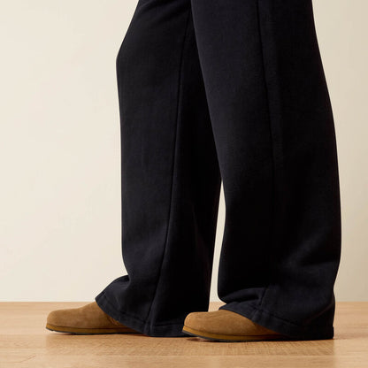 Womens Ariat Compass Collection Black Wide Leg Sweat Pant