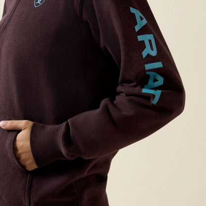 Ariat Womens 1/2 Zip Plum Heather Logo Sweatshirt