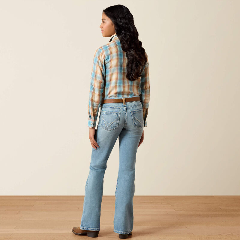 Ariat Girls Boot Cut Light Wash Jean