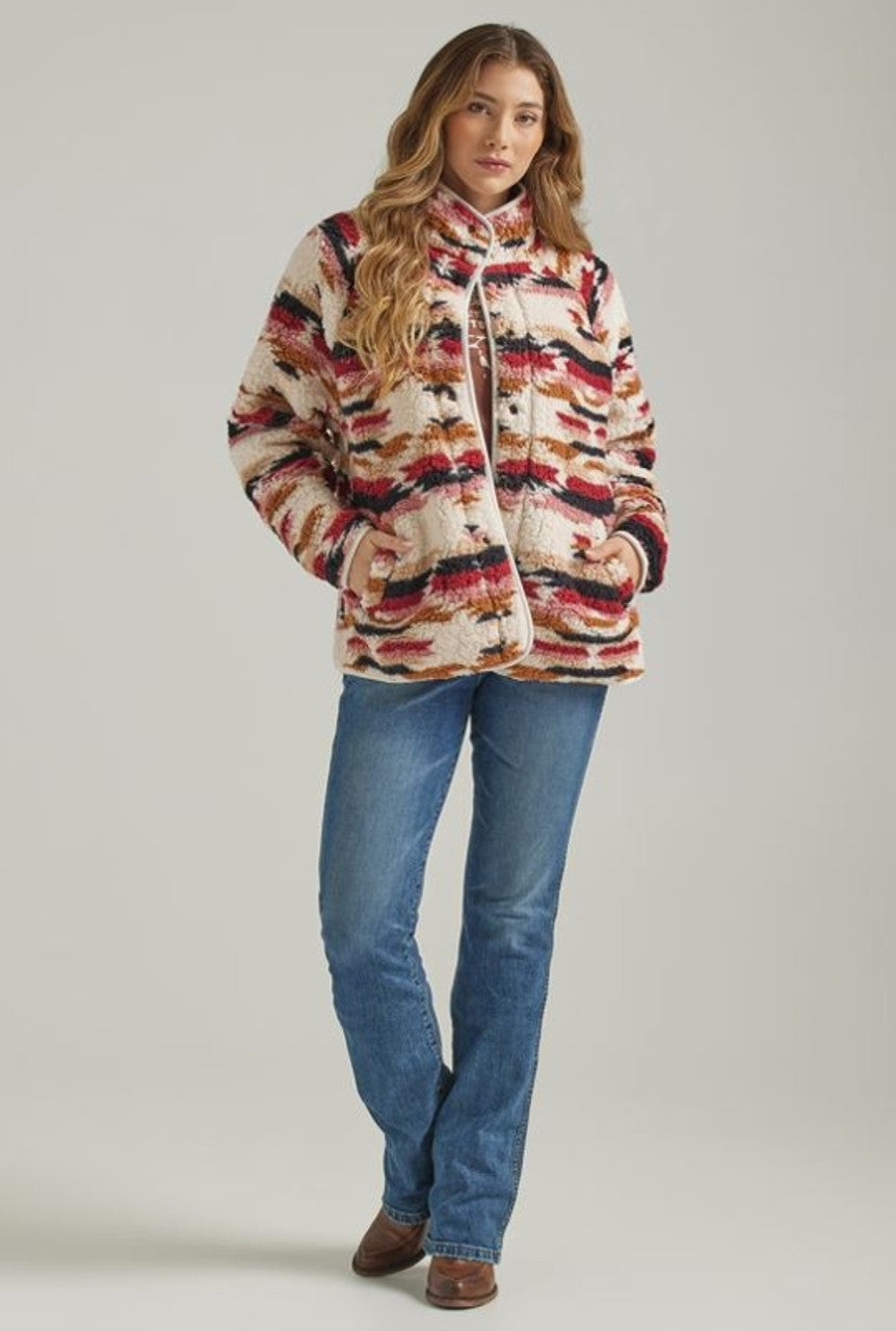 Cream/Red Berber Jacket